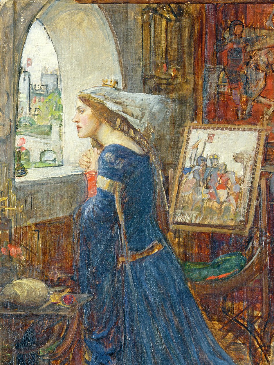 美丽的罗莎蒙德》，约 1916 年（布面油画）（239421 的细节） 作者 约翰·威廉姆·沃特豪斯