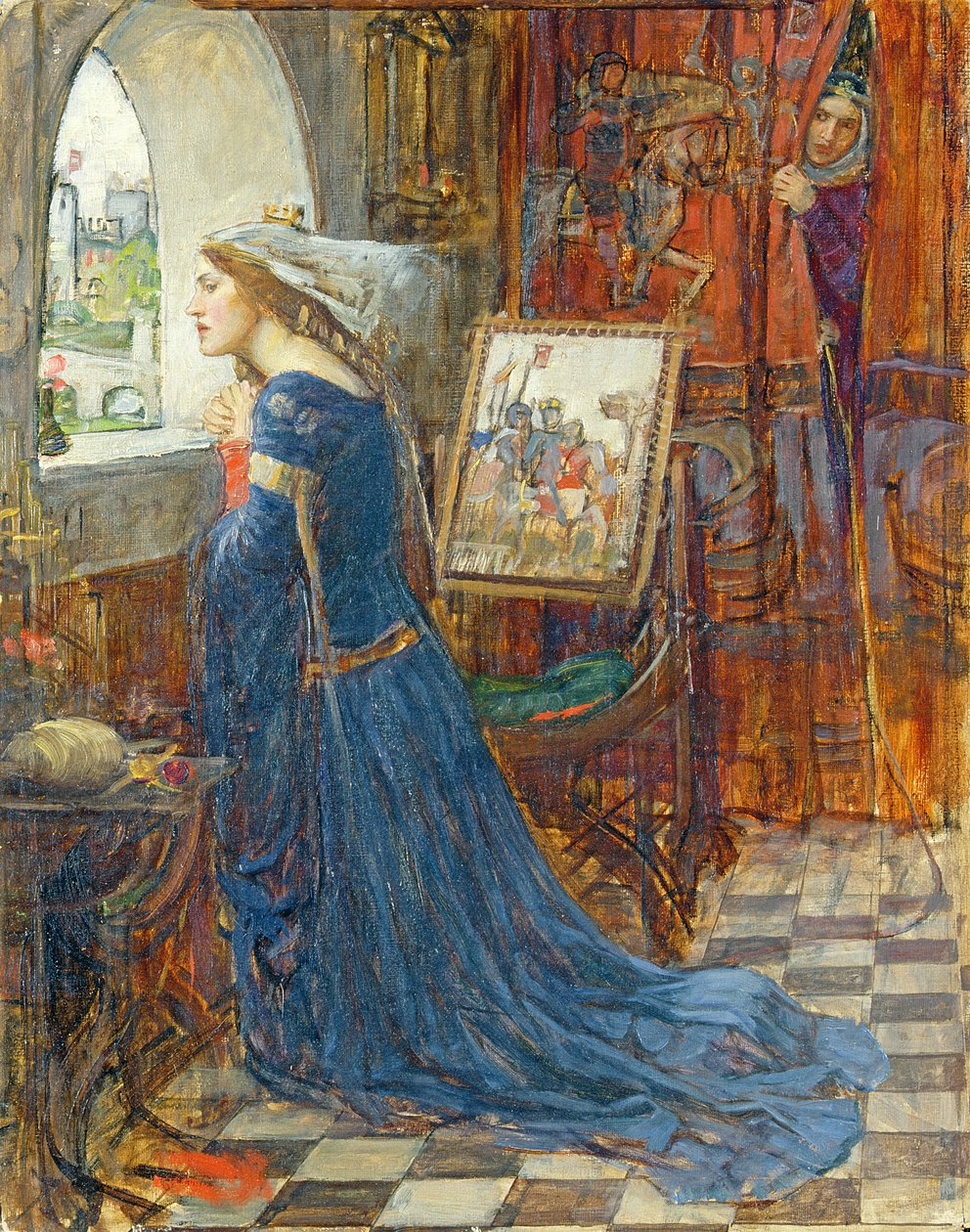 美丽的罗莎蒙德》，约 1916 年（布面油画） 作者 约翰·威廉姆·沃特豪斯