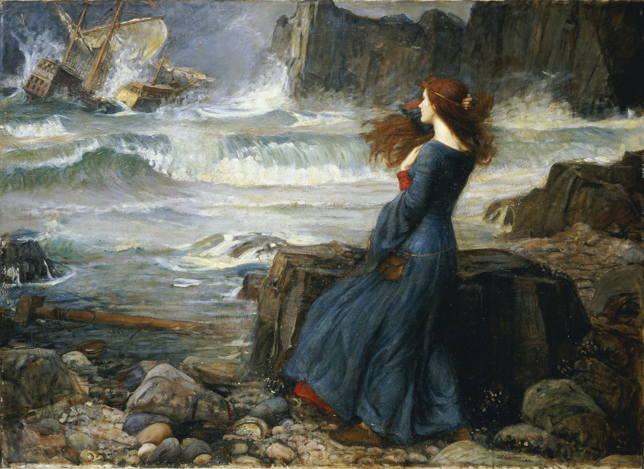 米兰达-暴风雨，1916年 作者 约翰·威廉姆·沃特豪斯