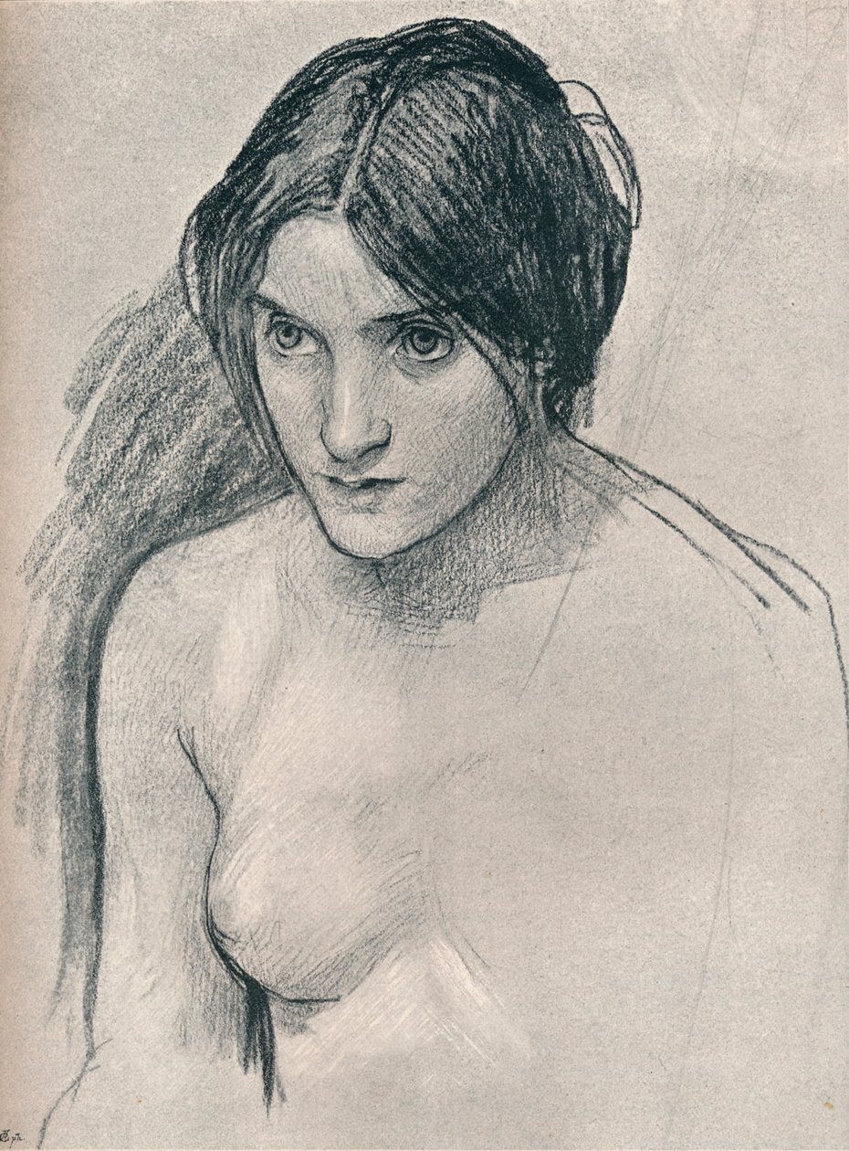 研究绘画《雨拉斯与若虫》，c1896 作者 约翰·威廉姆·沃特豪斯