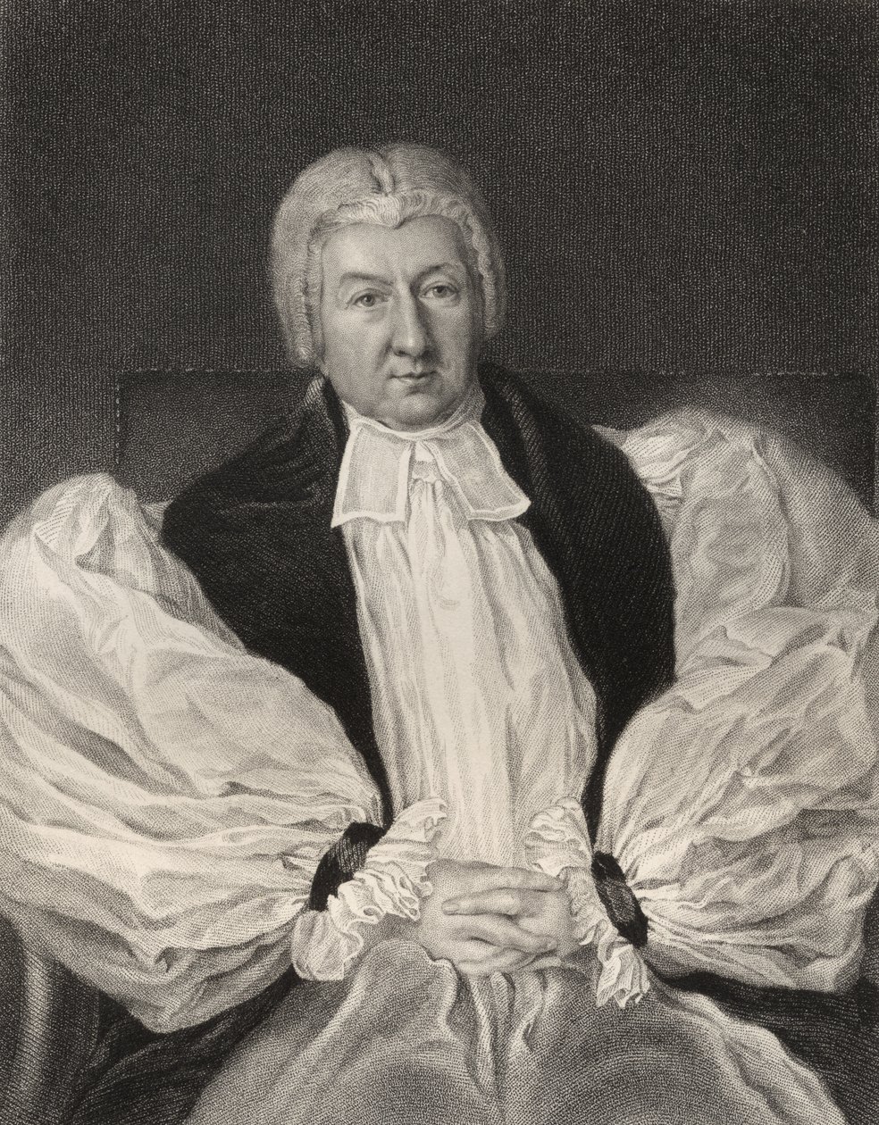 赫伯特·马什，彼得伯勒主教，由John Cochran（1821-65）镌刻，来自&39;国家肖像画廊，第二卷&39;，出版于1835年（版） 作者 约翰·威廉·赖特