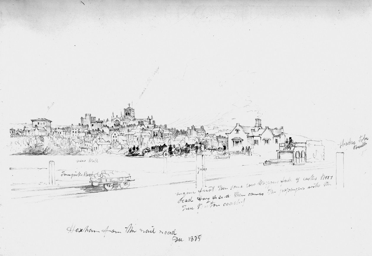 1835年，来自铁路的赫克瑟姆 作者 约翰·威尔逊·卡迈克尔