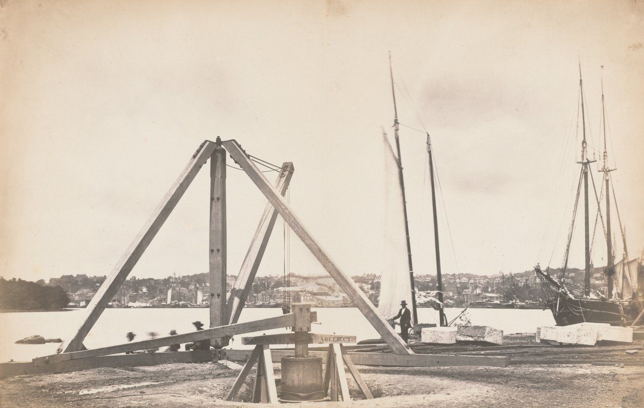 建造华盛顿引水渠，1858-1859 年（照片） 作者 约翰·伍德