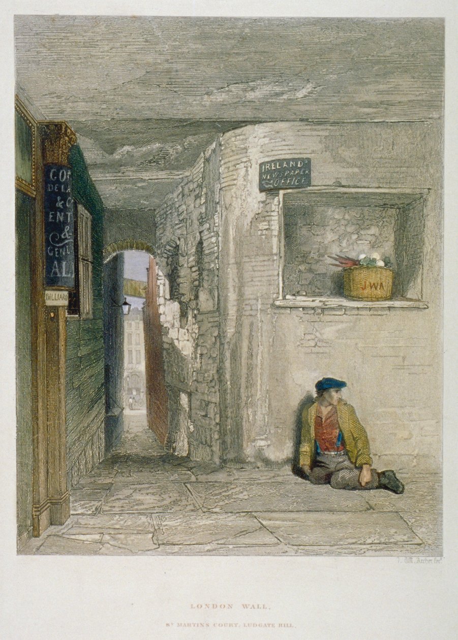 伦敦市路德盖特山的圣马丁法院，1851年 作者 约翰·威克汉姆·阿彻