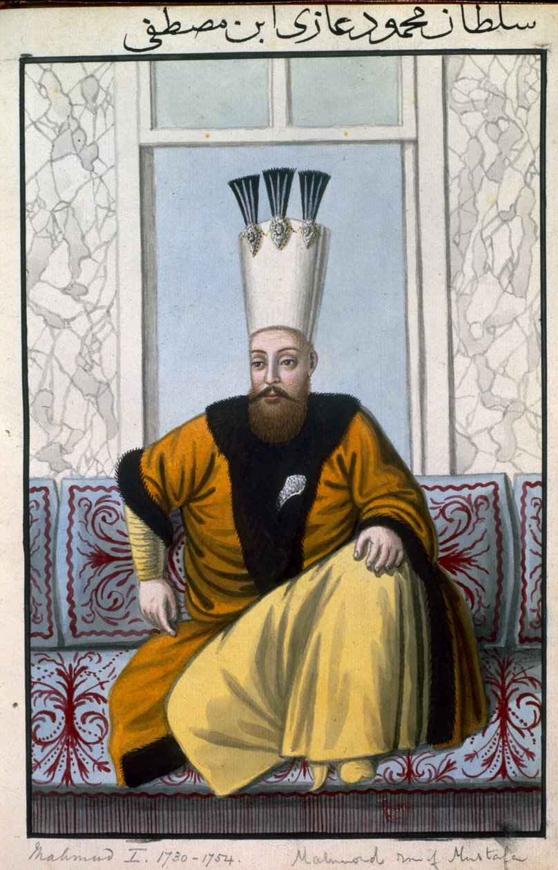Mahmud I（1696-1754）Sultan 1730-54，来自“土耳其皇帝画像系列”，1808年 作者 约翰·杨