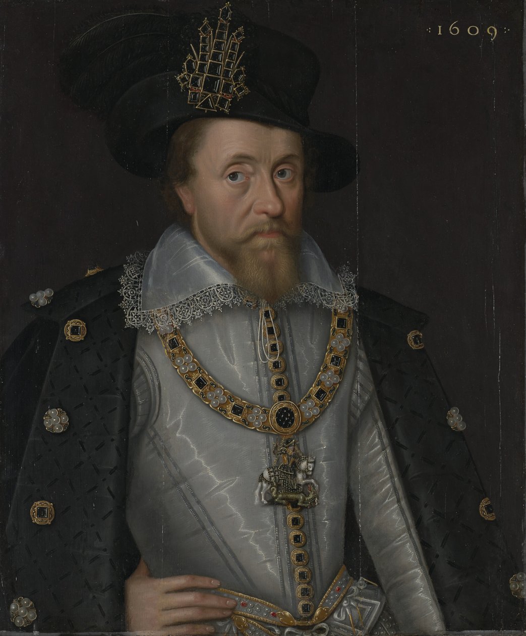 英格兰国王詹姆斯一世和苏格兰国王詹姆斯六世（1566-1625 年） 作者 约翰·德·克里茨