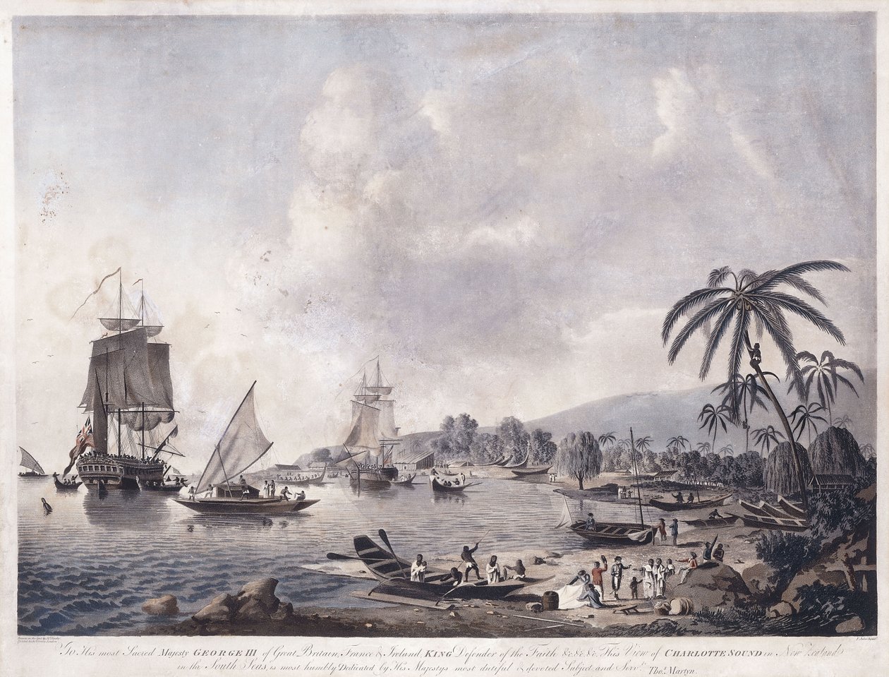 1787年，大溪地的马塔瓦伊湾景观 作者 约翰·小克里夫里