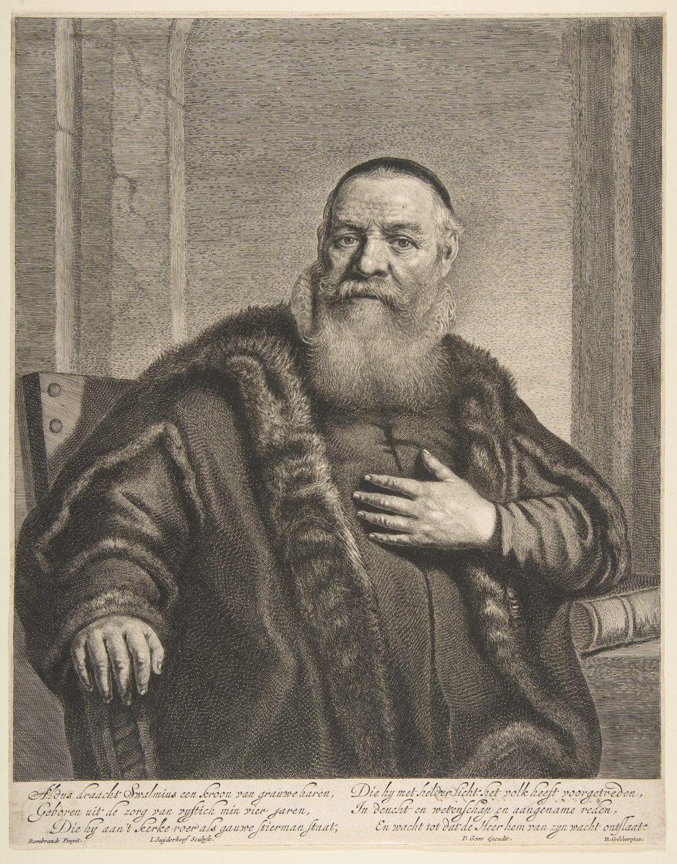 Eleazor Swalmius.nd的肖像 作者 乔纳斯·苏德霍夫