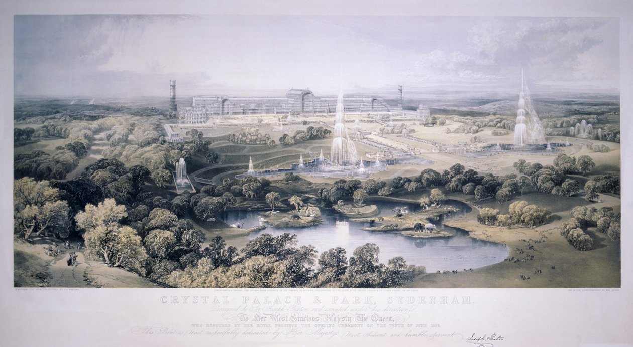 水晶宫，伦敦Sydenham，1854年 作者 乔纳森·尼达姆（Jonathan Needham）