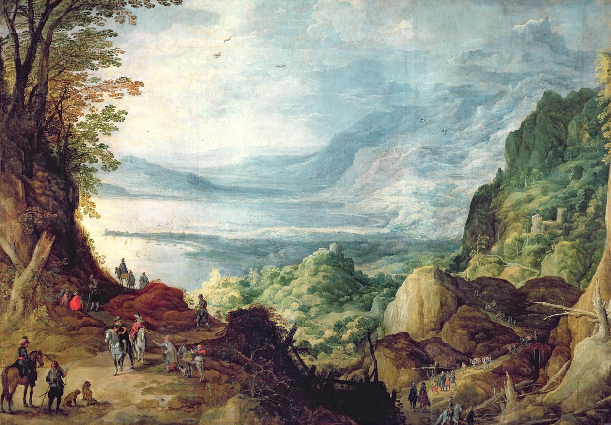 与海和山的风景 作者 Joos或Josse de Momper