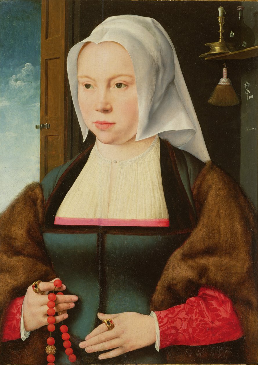 一位未知的夫人的画象，1527 作者 乔斯范克里夫