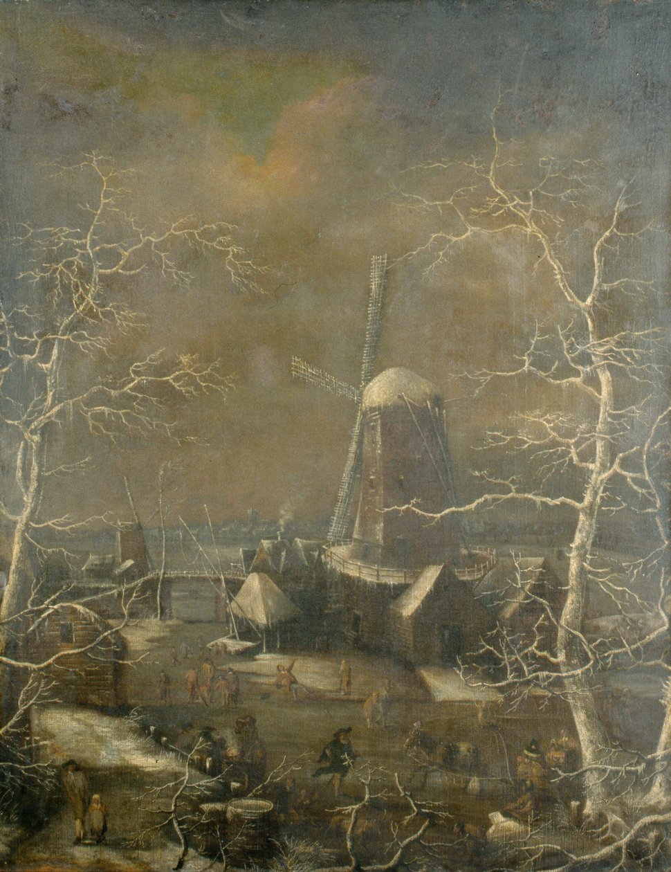 冬景，约 1600 年（布面油画） 作者 Joos 或 Josse de The Younger (attr. to) Momper