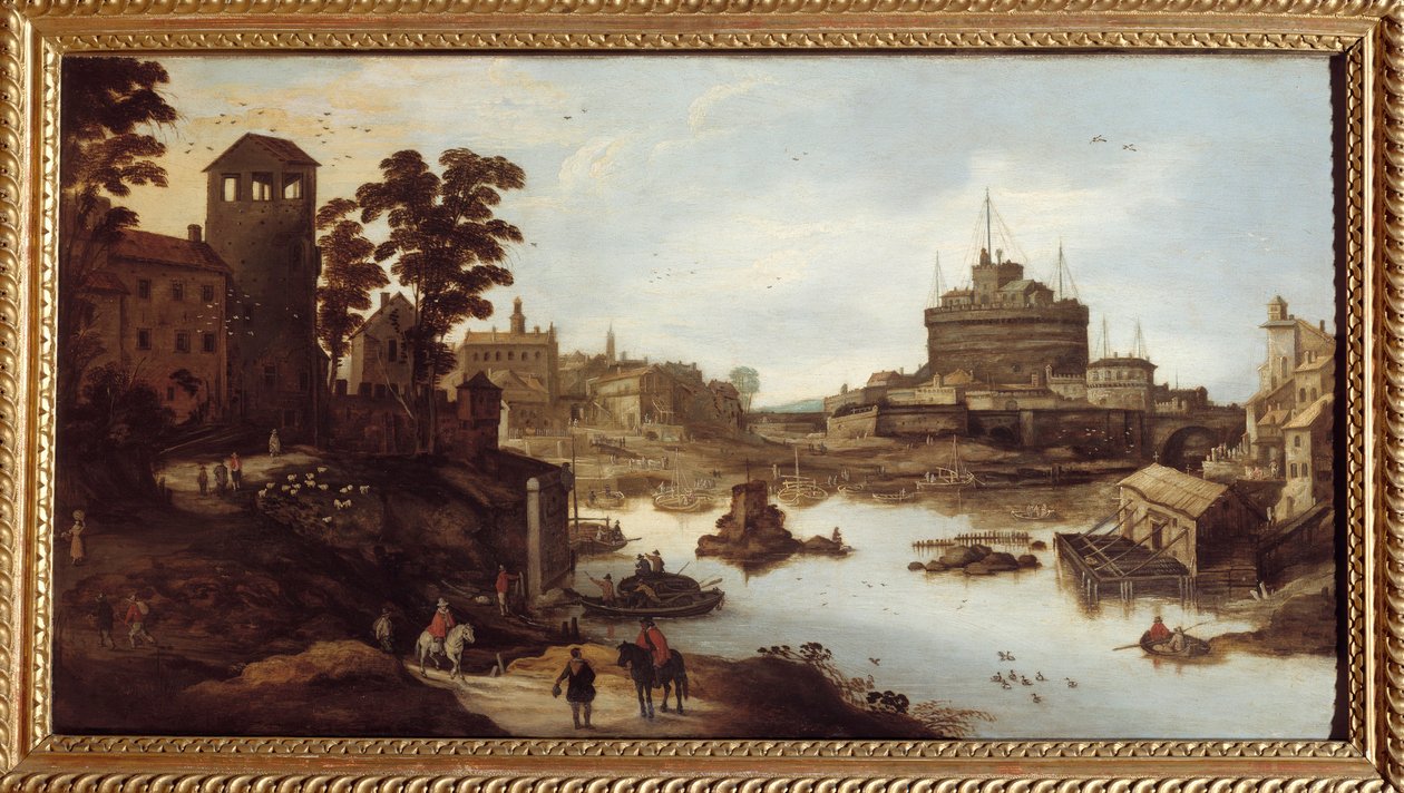 罗马台伯河（Tevere）和圣安杰洛城堡（Castel Sant