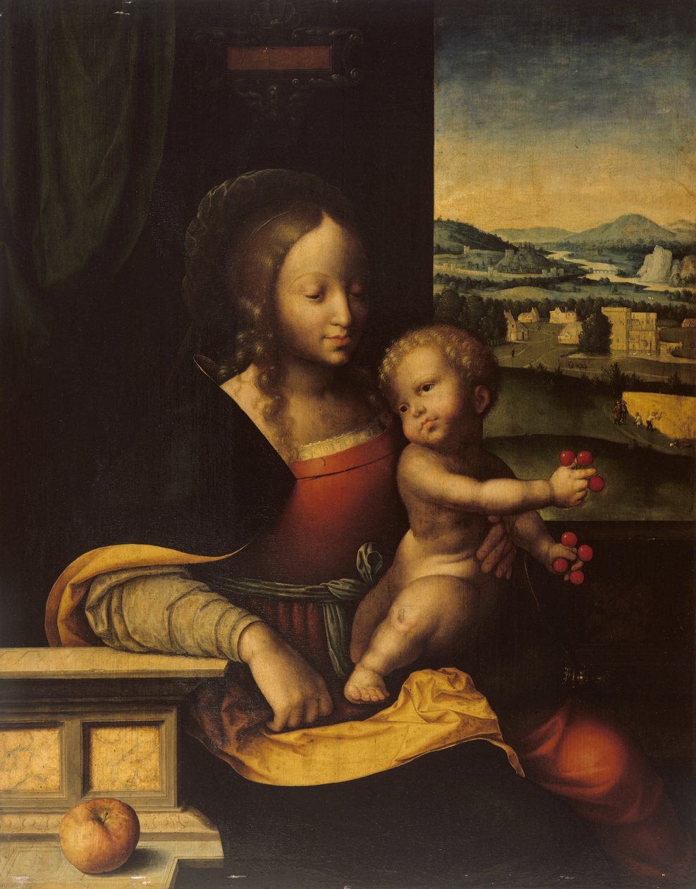 处女与圣婴 作者 Joos van（和工作室）Cleve