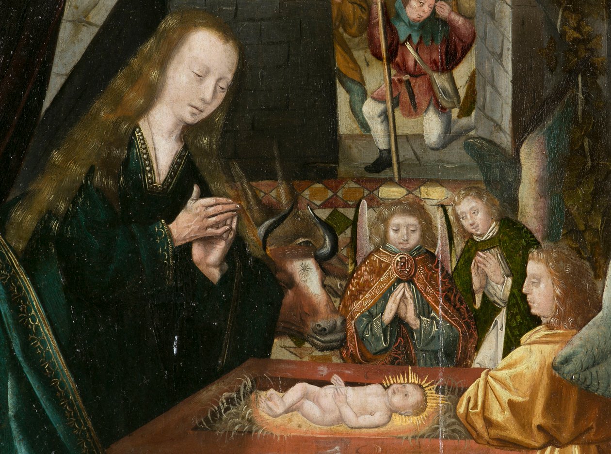 伯利恒三联画，约1540年（木板画）。 作者 Joos van (attr. To) Cleve