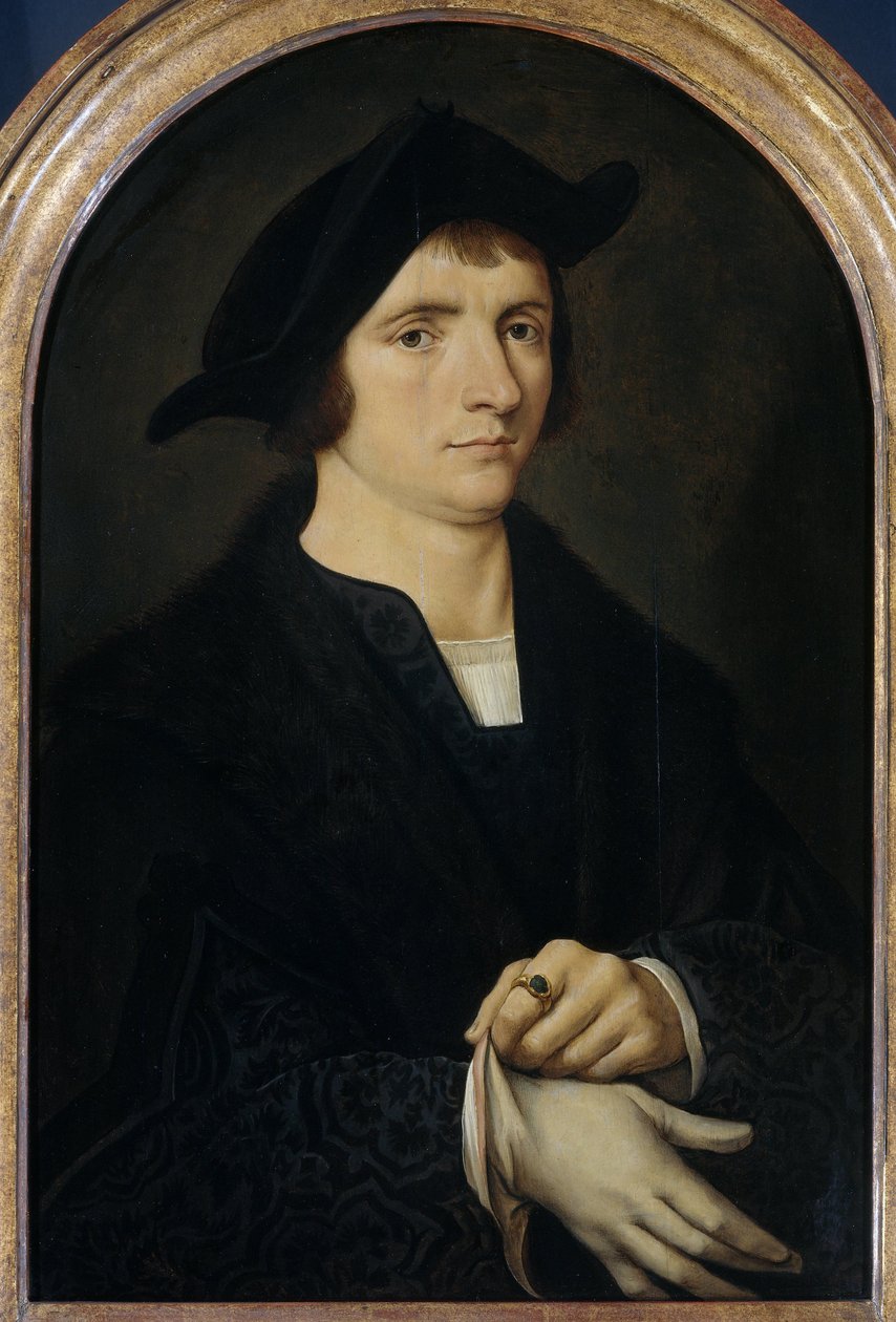 约里斯-韦泽勒肖像 作者 Joos van Cleve（复制后）