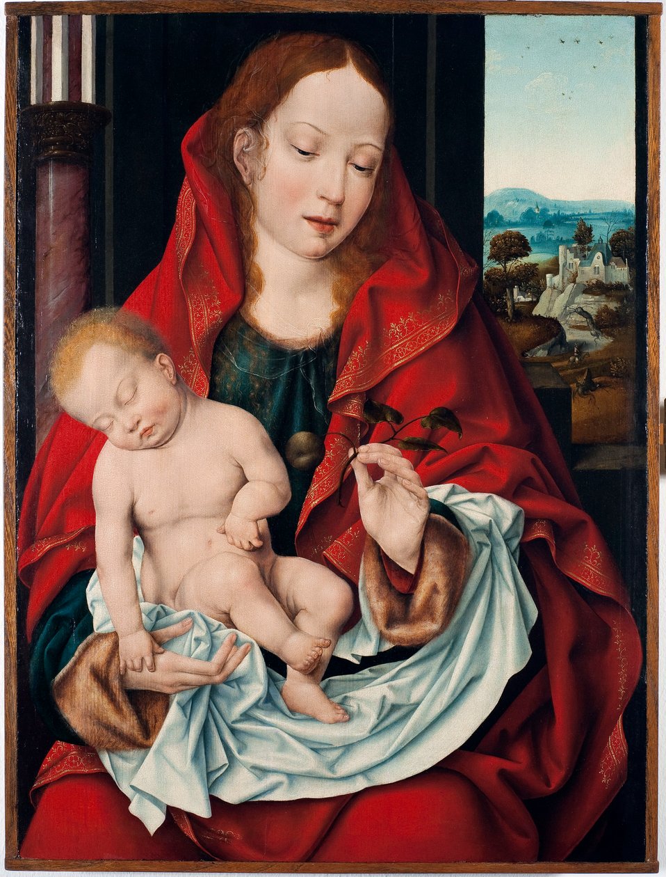 Virgin and Child Painting by Joos Van Cleve the young (ca. 1485-1540) 1518-1522 Sun. 61x45,5 cm Genes, Musei di Strada Nuova (ex Palazzo Bianco) 作者 乔斯范克里夫