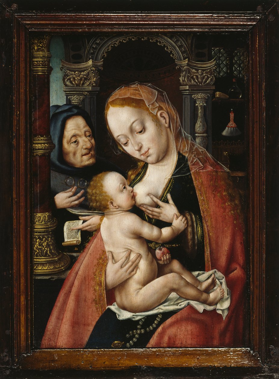 圣家族》，约1523-1530年。 作者 Joos van Cleve 圈子。