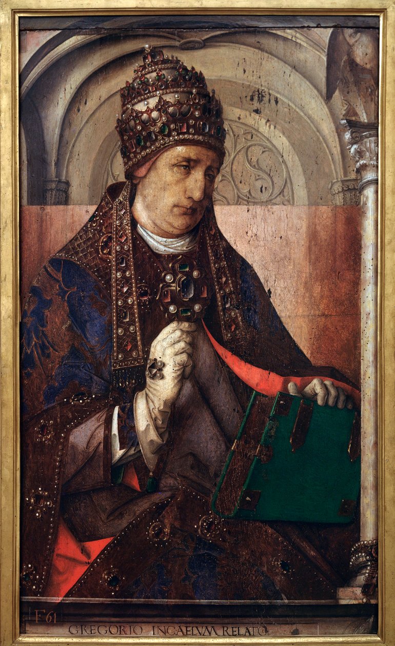 教皇格雷戈里一世的肖像，c.1435-75 作者 乔斯·范·根特