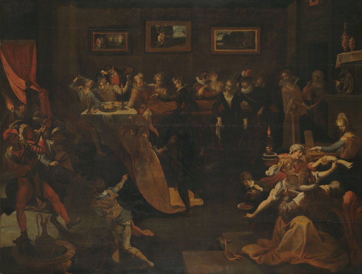 夜间宴会和化装舞会 作者 Joos van Winhe (复制后)