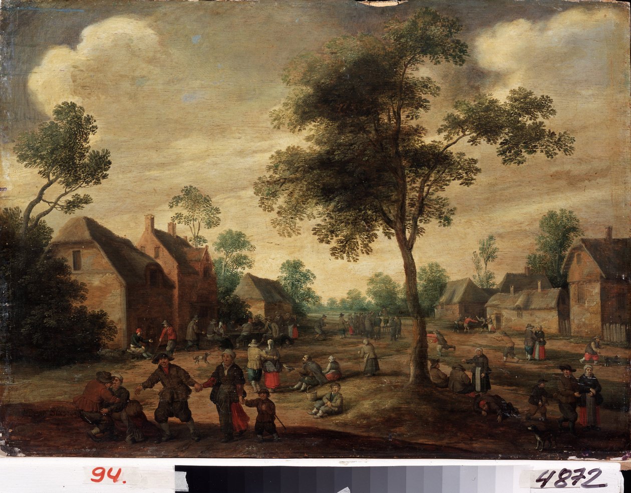"Fete de village"（乡村庆典）荷兰乡村风景画。Jost Cornelisz Droochsloot（1586-1666 年）的画作 乌克兰哈尔科夫国立博物馆 作者 Joost Cornelisz。 Droochsloot