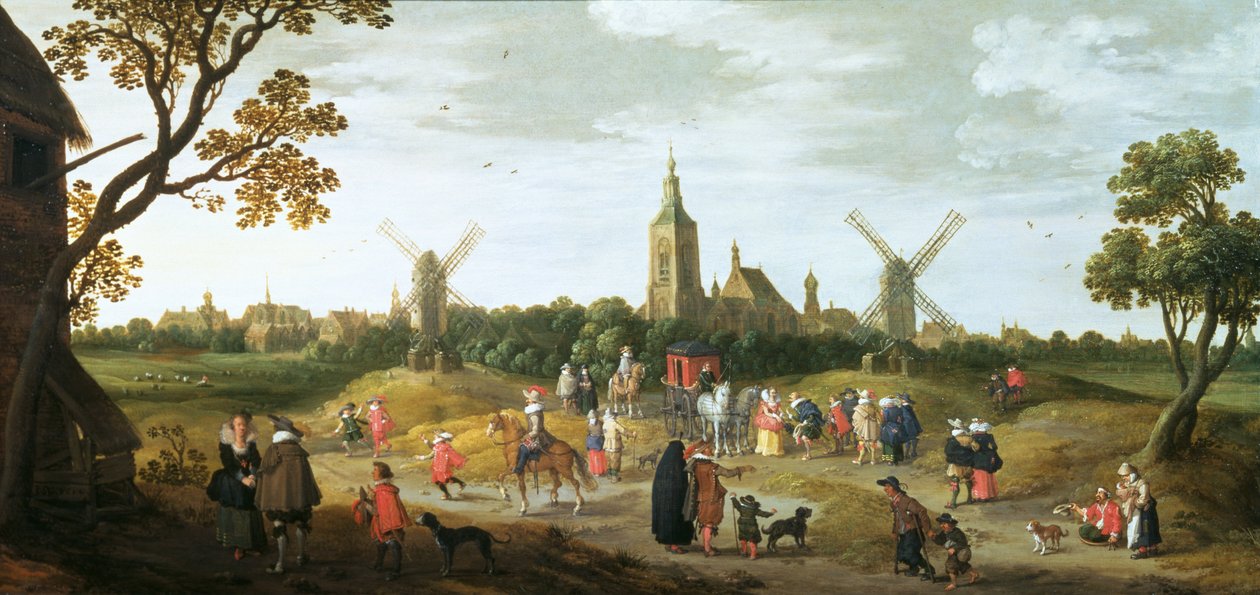 夏天，1624年（小组）（对81007） 作者 Joost Cornelisz。 Droochsloot