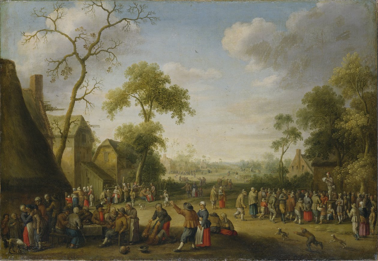 乡村风光，1637年 作者 Joost Cornelisz。 Droochsloot