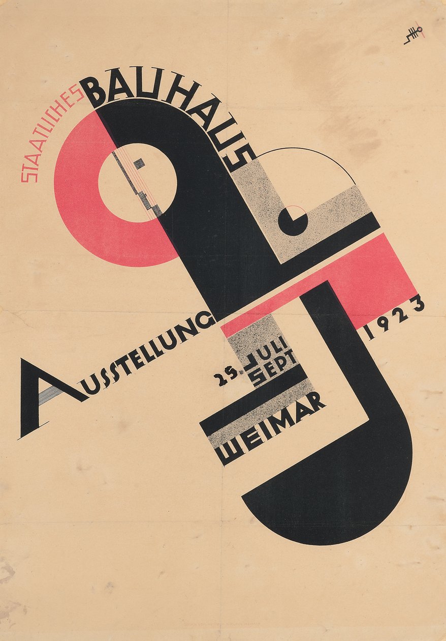 1923年国家包豪斯展览的海报 作者 乔斯特·施密特（Joost Schmidt）