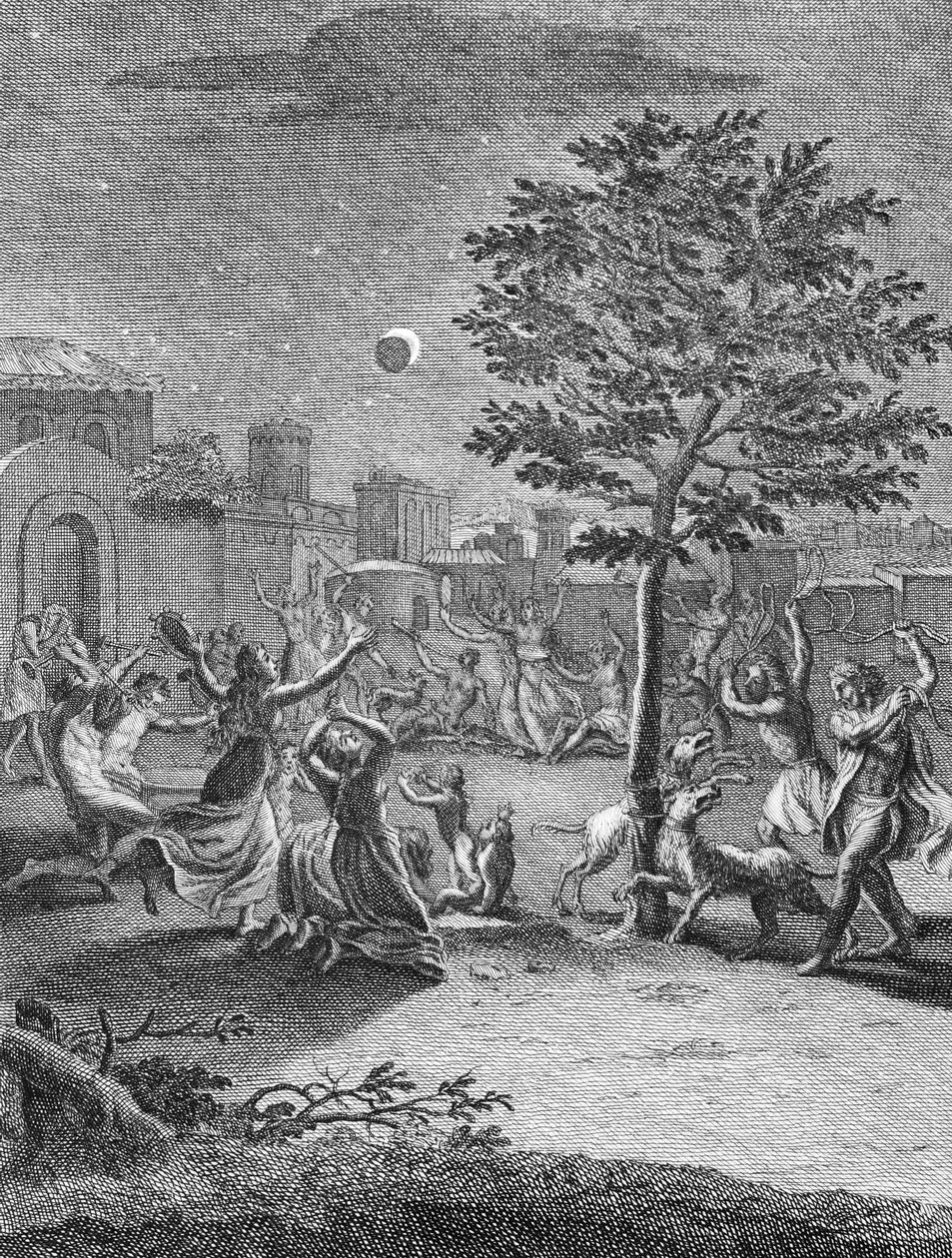 月亮的蚀刻，来自“南美洲的旅行历史”，酒吧。 1752 作者 豪尔赫和乌洛亚，安东尼奥·德胡安·圣塔西利亚