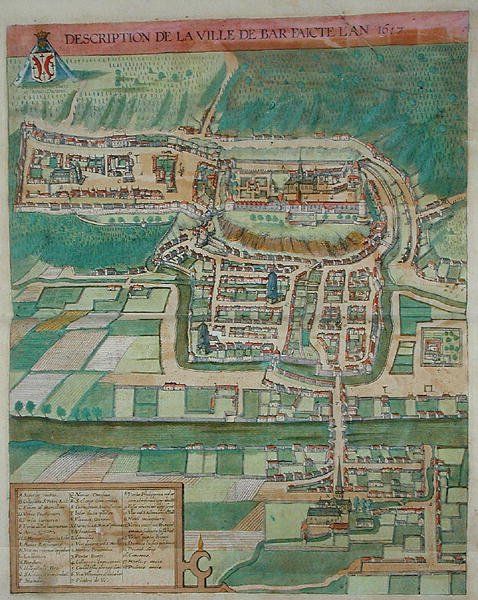 巴尔地图，摘自乔治-布劳恩（1541-1622）和弗兰斯-霍根伯格的《Civitates Orbis Terrarum》，约1572年（彩色版画）。 作者 乔里斯（后）霍夫纳格尔
