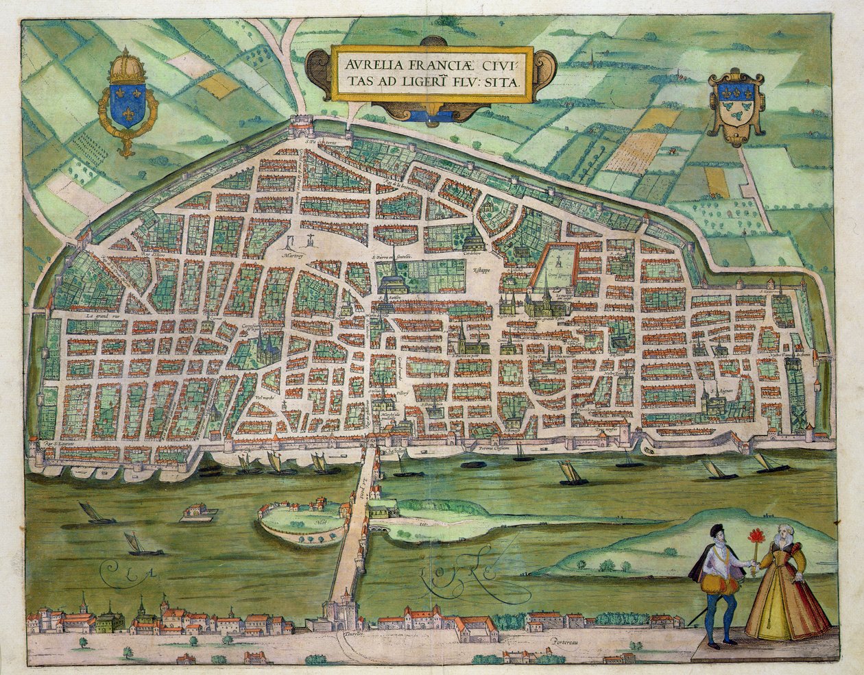 地图，从“世界”布劳恩（1541年至1622年）和弗兰茨Hogenbergh（1535至1590年）c.1572-1617 作者 乔里斯·霍夫纳格尔