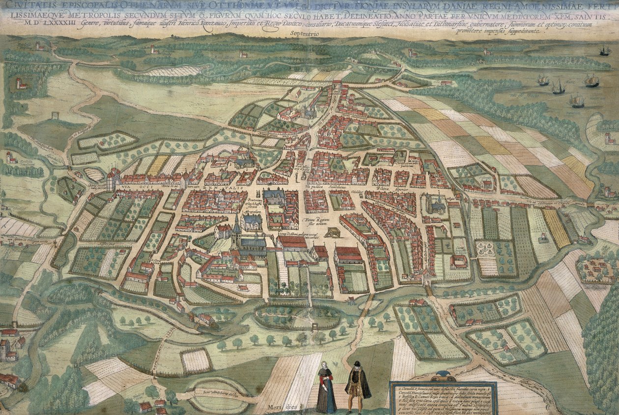 罗马地图，从“世界”布劳恩（1541年至1622年）和弗兰茨Hogenbergh（1535年至1590年）1597 作者 乔里斯·霍夫纳格尔