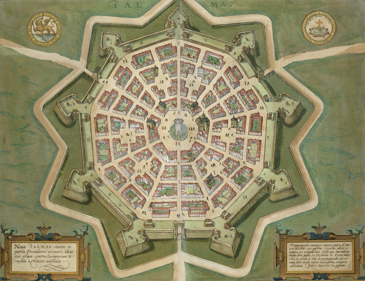 地图耶路撒冷，从“世界”布劳恩（1541年至1622年）和弗兰茨Hogenbergh（1535年至1590年），c.1572 作者 乔里斯·霍夫纳格尔