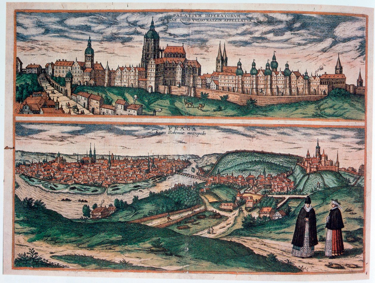 布拉格风景，c1572 作者 乔里斯·霍夫纳格尔