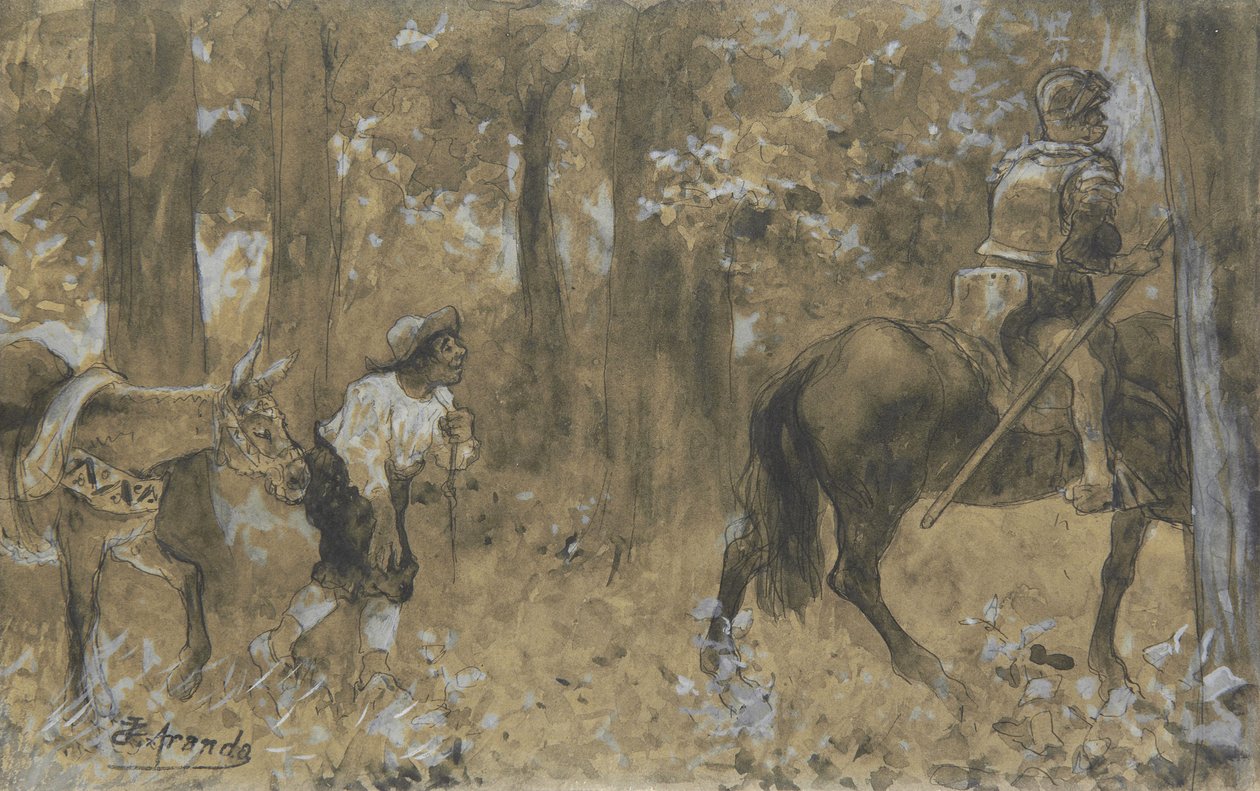 Don Quixote和Sancho Panza 作者 乔斯·希门尼斯·阿兰达