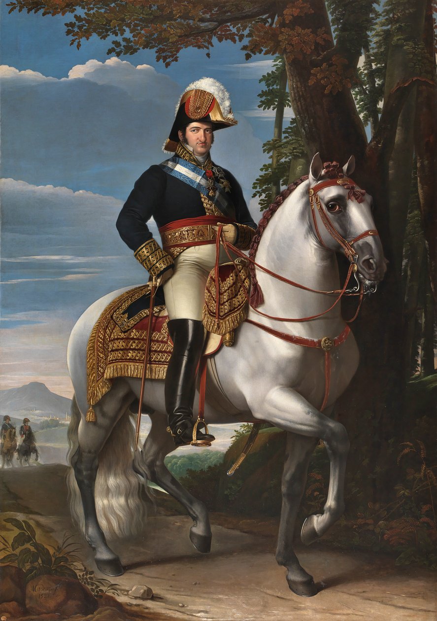 费尔南多七骑在马背上 作者 Joséde Madrazo y Agudo