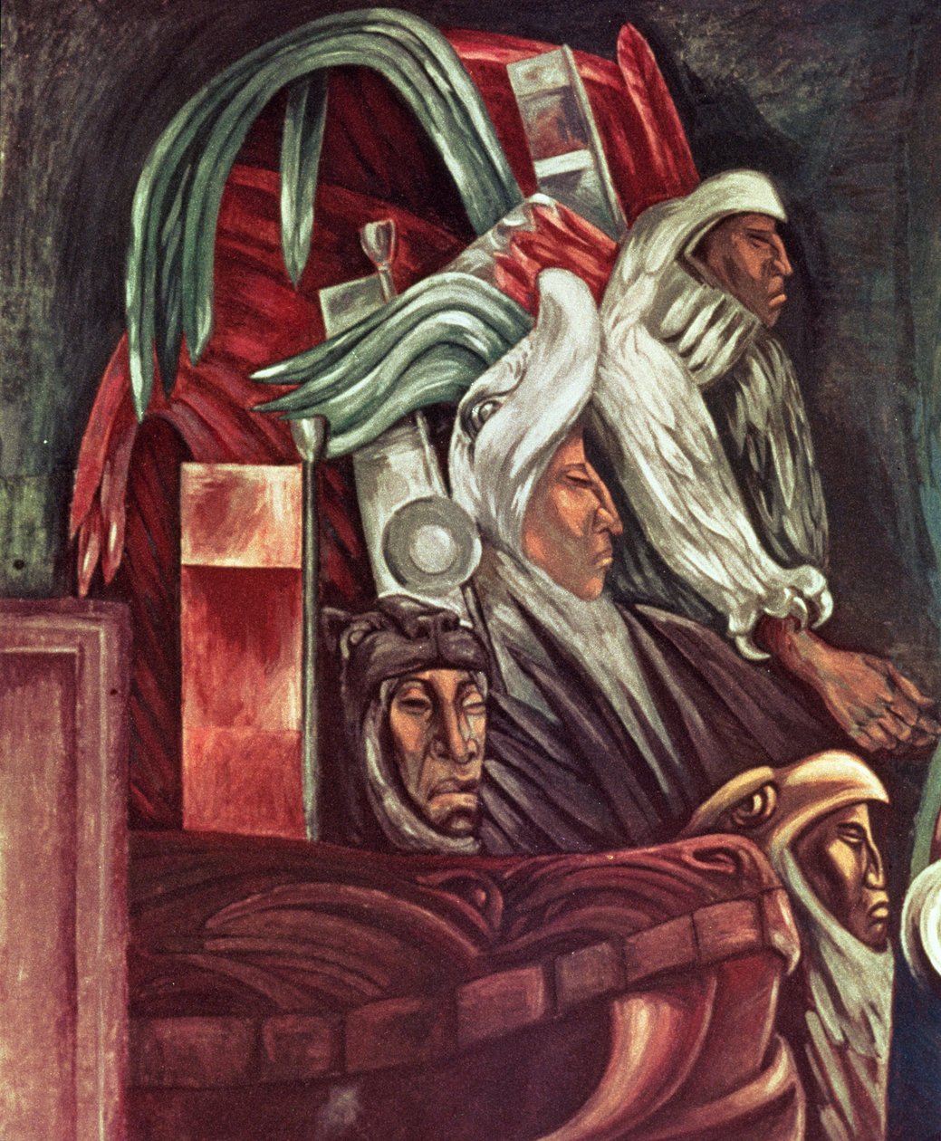 阿兹台克勇士，选自《美国文明史诗 作者 何塞·克莱门特·奥罗斯科（JoséClemente Orozco）
