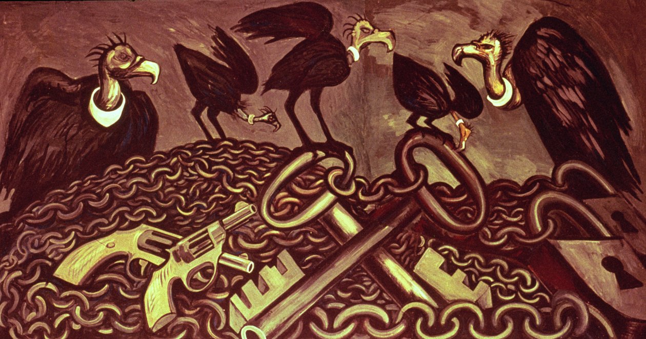 装饰板 II，选自《美国文明史诗 作者 何塞·克莱门特·奥罗斯科（JoséClemente Orozco）