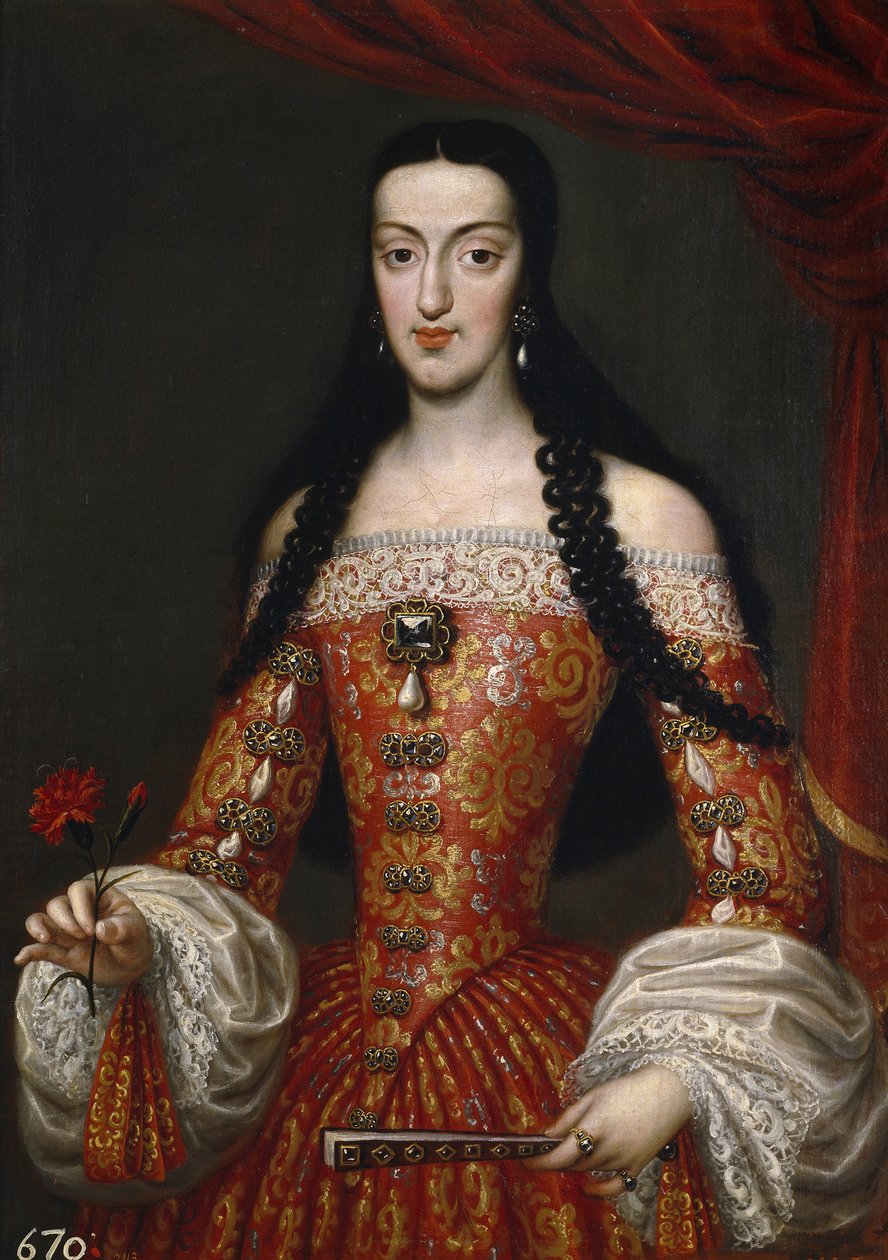 奥尔良的玛丽·路易丝（Marie Louise），1662-1689，西班牙女王，约1679年 作者 何塞·加西亚·伊达尔戈