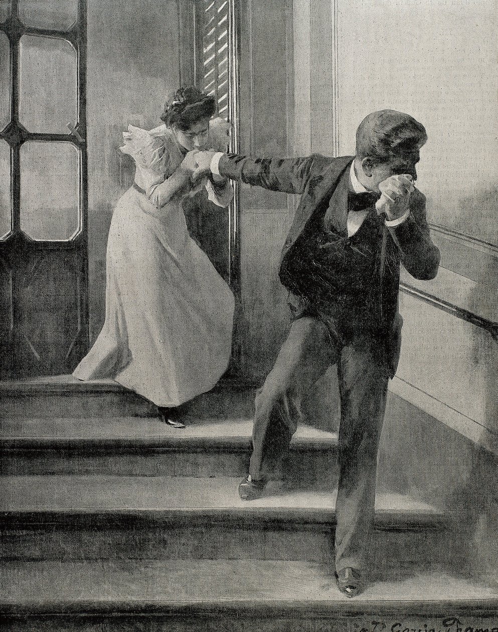 Sad goodbye. 1900 (drawing) 作者 何塞·加西亚·拉莫斯（JoséGarcia Ramos）
