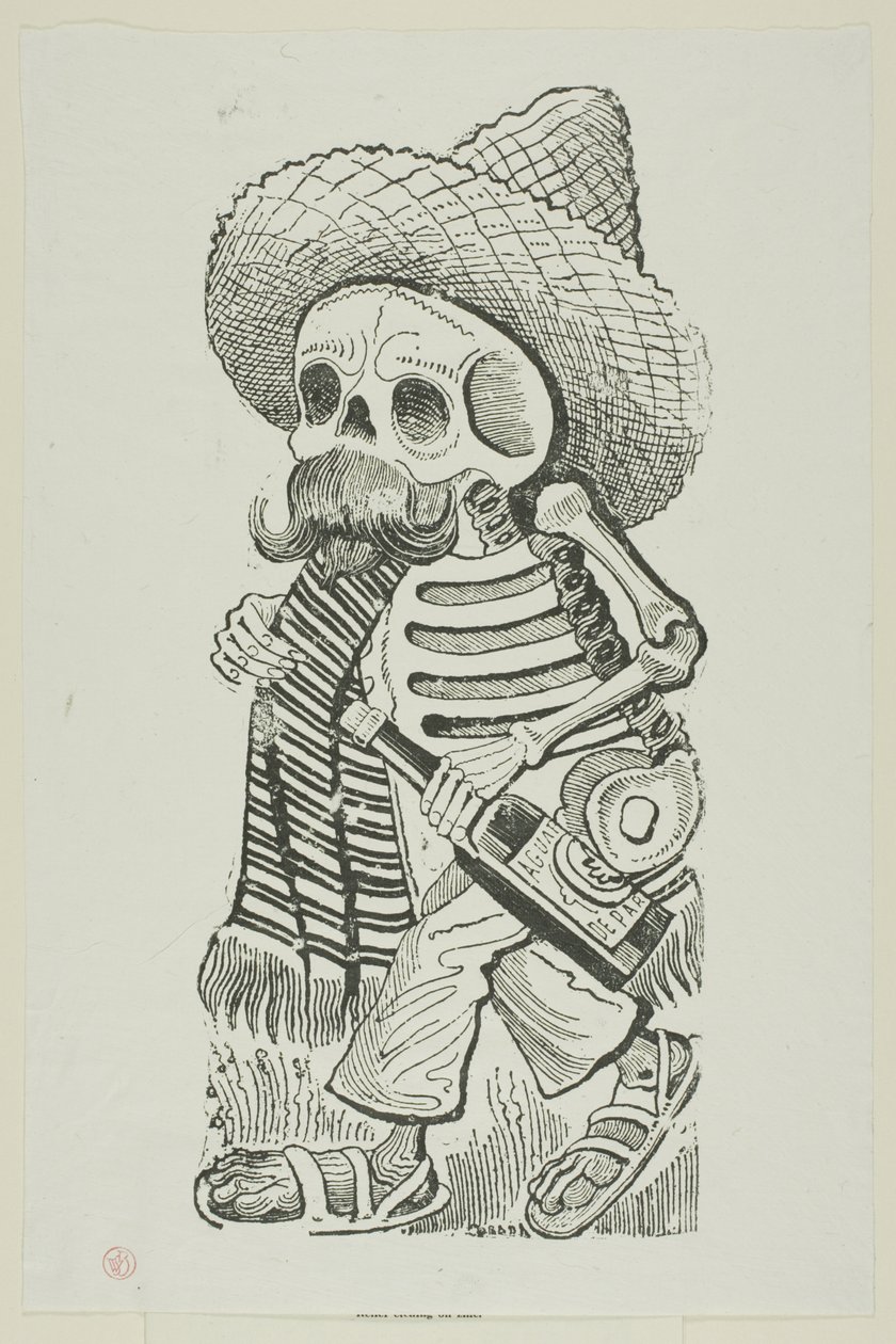 弗朗西斯科-马德罗的 Calavera，选自 Calavera Maderista 作者 何塞·瓜达卢佩·波萨达