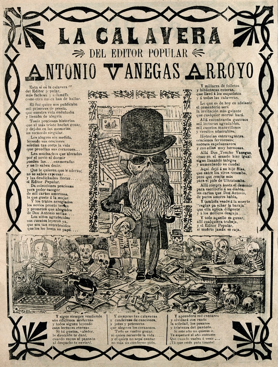 Popular engraving by Jose Guadalupe Posada 作者 何塞·瓜达卢佩·波萨达