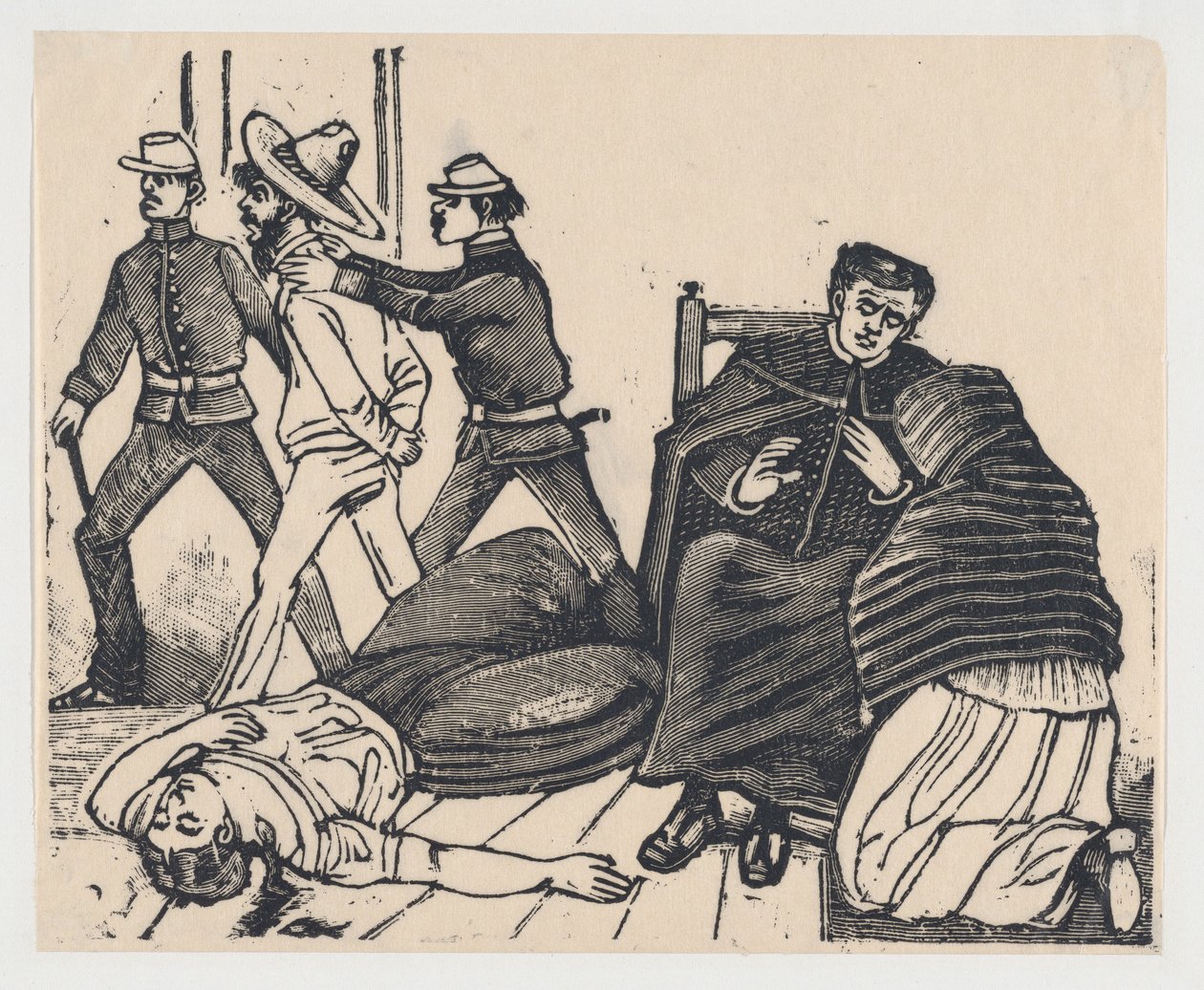 The double murder in Puente de los Gallos, c. 1905-1910. , c. 1905-1910. 作者 何塞·瓜达卢佩·波萨达