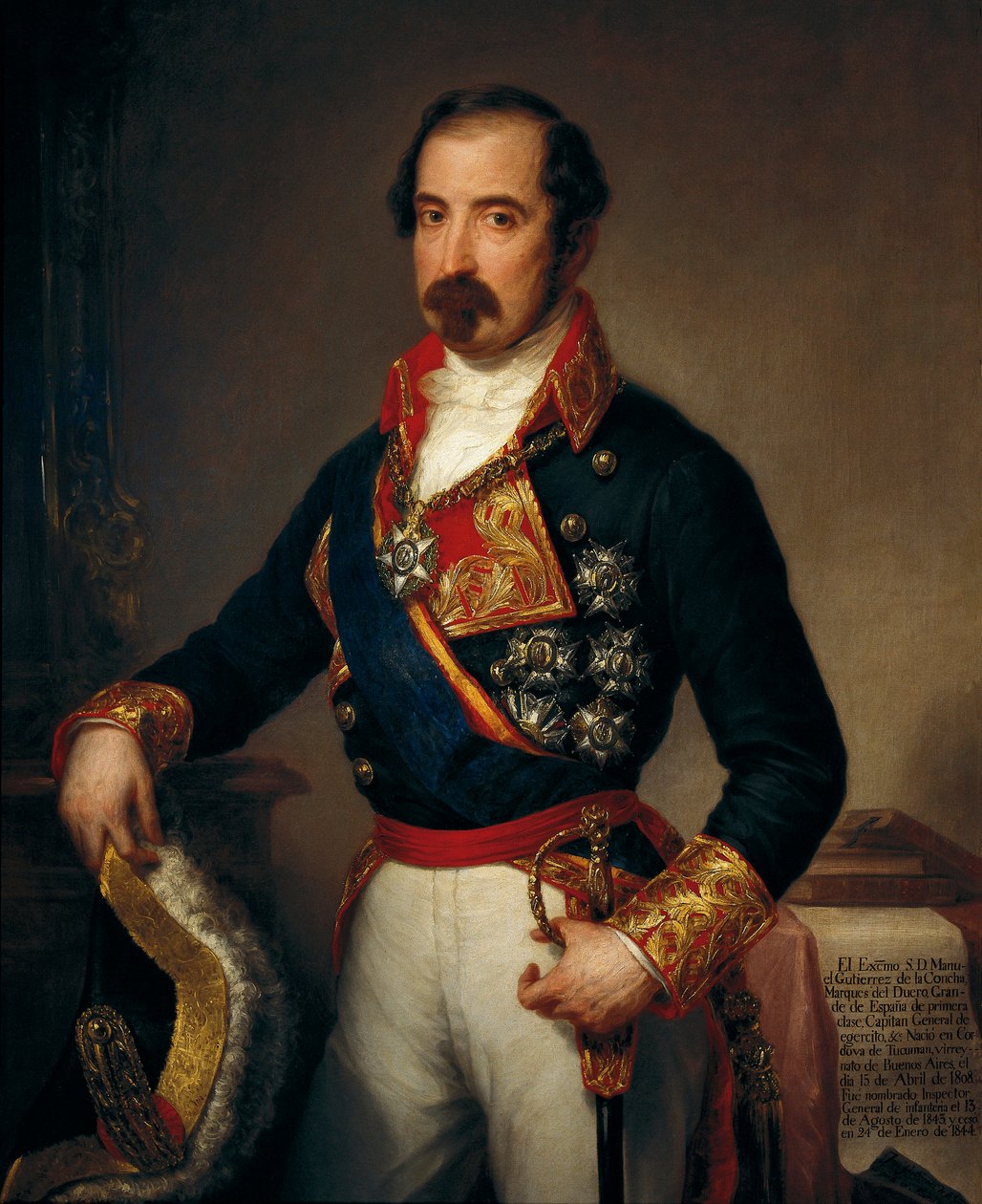 Manuel Gutierrez de la Comcha i Irigoyen (1808-1874), Marquis del Duero的画像 作者 何塞·古铁雷斯·德拉·维加