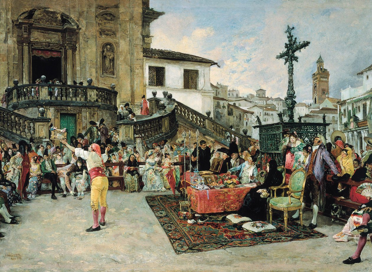 The raffle of the Saints, painting by Jose Jimenez Aranda 作者 乔斯·希门尼斯·阿兰达