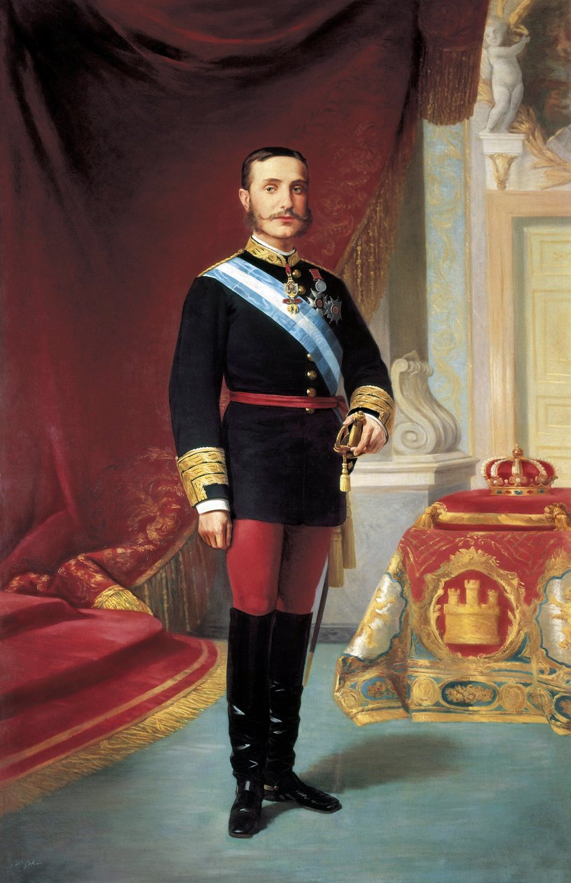 Portrait of Alfonso XII (1857-1885) 作者 何塞·玛丽亚·加尔万和坎德拉