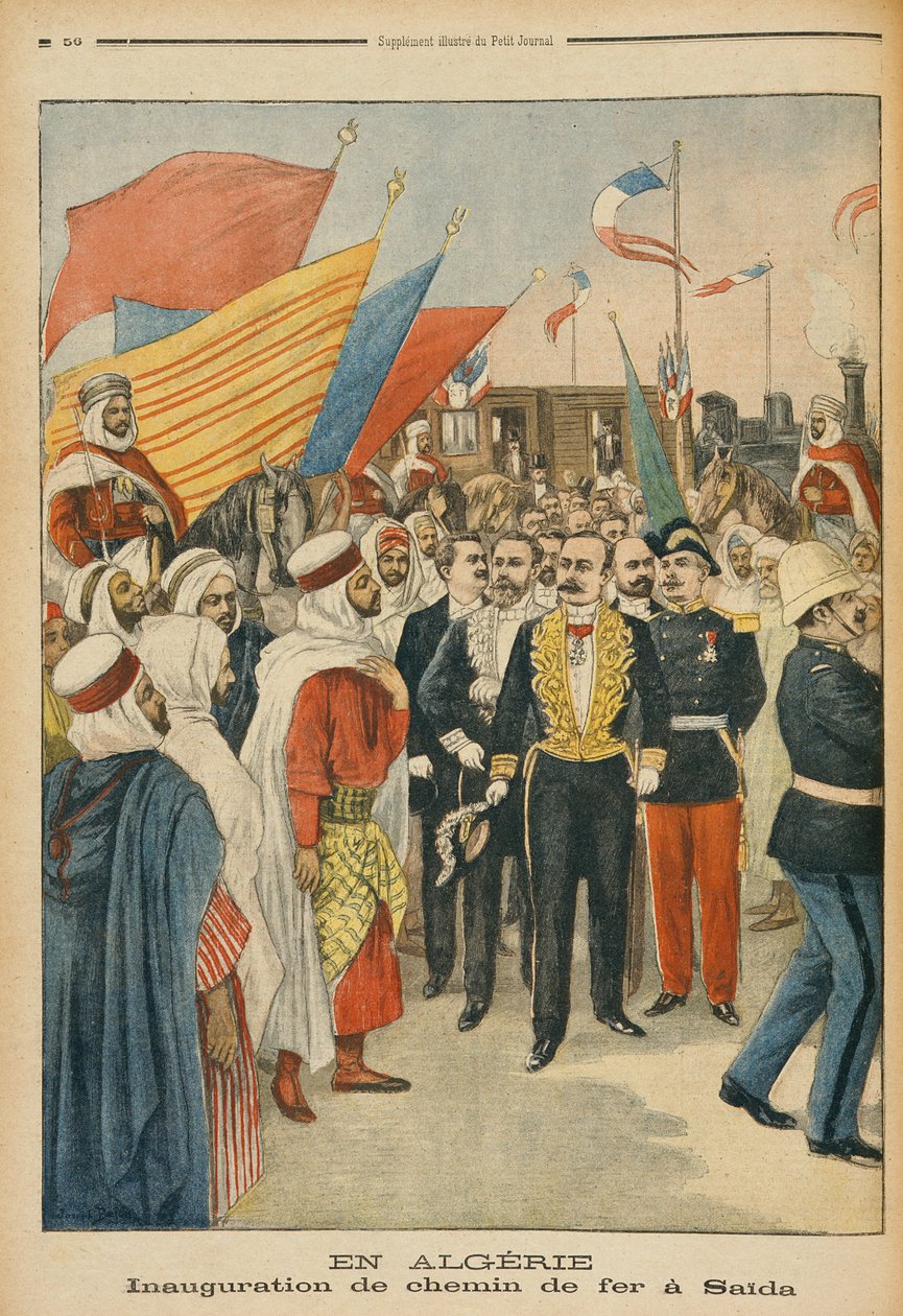 阿尔及利亚赛达铁路的开通，1900年2月18日“Le Petit Journal”的插图 作者 何塞·贝伦