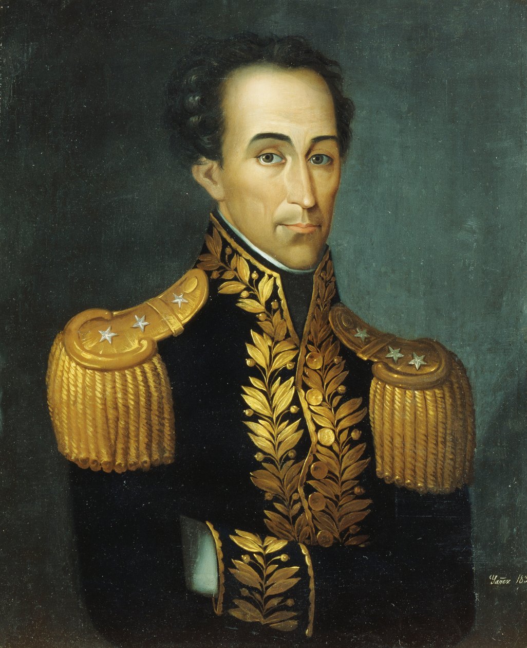 西蒙·玻利瓦尔（Simon Bolivar）肖像，1831年 作者 何塞·安塞尔莫·亚涅斯