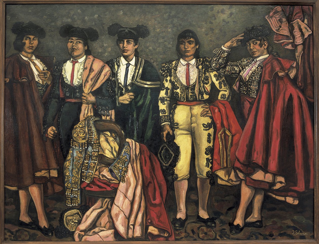 Las senoritas斗牛士（女斗牛士）。 1931年（布面油画） 作者 何塞·古铁雷斯·索拉纳