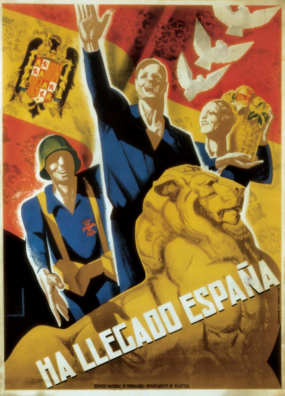 西班牙内战（1936-1939）：西班牙已经到来，c。 1936-39（海报） 作者 何塞·莫雷尔